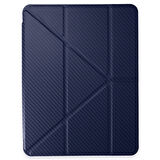 Samsung Galaxy Tab S9 Fe Plus 12.4" X610 Kılıf Standlı Karbon Kapaklı AznClrCarbon
