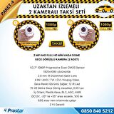 Taksi Kamera Seti 4 Uzaktan izlemeli 2 Dome Kameralı Wifi 1 TB Harddisk Dahil