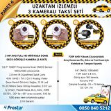 Taksi Kamera Seti 6 Uzaktan izlemeli 3 Kameralı Wifi 1 TB Harddisk Dahil