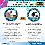 Taksi Kamera Seti 7 Uzaktan izlemeli 2 Kameralı Wifi 4G 500 GB Harddisk Dahil