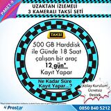 Taksi Kamera Seti 9 Uzaktan izlemeli 3 Kameralı Wifi 4G 500 GB Harddisk Dahil