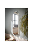 Tarz Design Beyaz Oval Dekoratif Boy Aynası 50x150 Cm