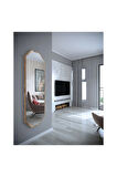 Tarz Design Kemence Ceviz Sekizgen Dekoratif Boy Aynası 150x50cm