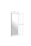 40x120 Cm Ceviz Dekoratif Duvar Salon Koridor Ofis Boy Aynası