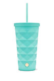 Starbucks Paslanmaz Çelik Pipetli İçecek Bardağı - Turkuaz - 560ml