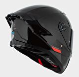 MT Thunder 4SV Solid A11 Şeffaf Vizörlü Kask Parlak Siyah L