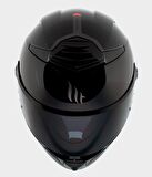 MT Thunder 4SV Solid A11 Şeffaf Vizörlü Kask Parlak Siyah L