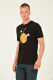Ozel Space Erkek Baskili T-shirt - beden_variant_property : 2XL, renk_variant_property : 000-Siyah