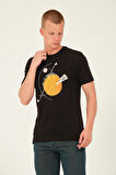 Ozel Space Erkek Baskili T-shirt - beden_variant_property : 2XL, renk_variant_property : 000-Siyah