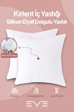 8 Adet Throw Serisi Antialerjik %100 Silikon Elyaf Dolgulu Kırlent Iç Kare Yastık 45x45cm 350gr
