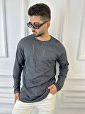 T-Shirt Örme Natural Pamuk Tshirt Yırtık Detaylı Lazer Kesim Triko Tişört Sweatshirt