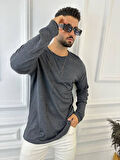 T-Shirt Örme Natural Pamuk Tshirt Yırtık Detaylı Lazer Kesim Triko Tişört Sweatshirt
