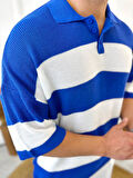 Tişört Örme Triko Tişört Nefes Alabilen Terletmez Oversize Tshirt Polo Yaka Salaş T-Shirt