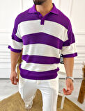 Tişört Örme Triko Tişört Nefes Alabilen Terletmez Oversize Tshirt Polo Yaka Salaş T-Shirt
