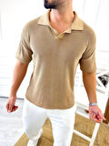 Tişört Terletmez Pamuklu T-Shirt Yumuşak Dokulu Oversize Tshirt Polo Yaka Rahat Kesim Triko Tişört