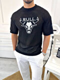 T-Shirt Nefes Alabilen Terletmez Pamuklu Fileli Tişört Oversize Tshirt Bull