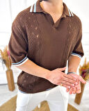 T-Shirt Nefes Alabilen Polo Yaka Terletmez Pamuklu Örme Tişört Oversize Triko Tshirt