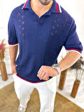 T-Shirt Nefes Alabilen Polo Yaka Terletmez Pamuklu Örme Tişört Oversize Triko Tshirt