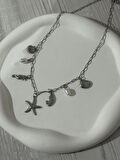 Silver charm kolye