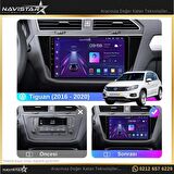 VW Tiguan 2+32 GB Kablosuz Carplay 2016-2020 Android 13 Navigasyon Multimedya Sistemi