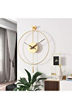 Gold Timelles Tiktok - Büyük Boy (50 X 75CM) Quartz Mekanizmalı Modern Duvar Saati