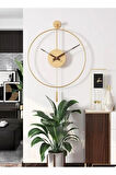 Gold Timelles Tiktok - Büyük Boy (50 X 75CM) Quartz Mekanizmalı Modern Duvar Saati