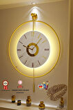 İskandinav Kadran Gold (BÜYÜK BOY 50X75CM) ( 3adet Pil Gelmektedir)-metal (MOBİLYA) Duvar Saati