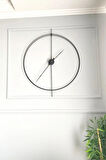 TimeLock XXL 80 Cm Siyah Modern Dekoratif Metal Duvar Saati