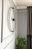 TimeLock XXL 80 Cm Siyah Modern Dekoratif Metal Duvar Saati