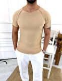 Tişört Örme Triko Tişört Nefes Alabilen Terletmez Slim Fit Dar Kesim T-Shirt