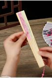 - Yelpaze Kaliteli Hediyelik Pembe Vintage Çiçek Desenli Hediyelik Yelpaze