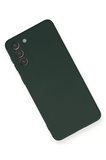 Newface Samsung Galaxy S21 Plus Kılıf Nano içi Kadife Silikon - Koyu Yeşil