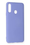 Newface Samsung Galaxy A20S Kılıf Nano içi Kadife Silikon - Lila