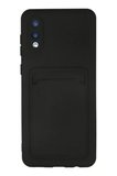 Newface Samsung Galaxy A02 Kılıf Kelvin Kartvizitli Silikon - Siyah
