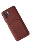 Newface Xiaomi Redmi Note 10S Kılıf Kelvin Kartvizitli Silikon - Bordo