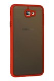 Newface Samsung Galaxy J7 Prime Kılıf Montreal Silikon Kapak - Kırmızı