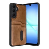 Newface Samsung Galaxy A57 5G Sara Kartvizitli Deri Kılıf - Taba