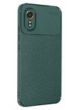 Newface Samsung Galaxy XCover 7 Kılıf Auto Focus Karbon Kapak - Yeşil