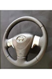 Toyota Corolla 2006-2010 ARACA ÖZEL DİKMELİ DİREKSİYON KILIFI(DÜZ DERİ-SİYAH)AÇIKLAMAYI OKUYUNUZ