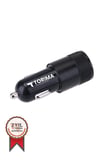 Özel Seri Torima C3 Type-C Siyah Çift USB Oto Şarj Aleti Pratik Telefon Seyahat