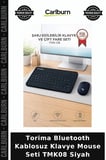 Torima Bluetooth Kablosuz Klavye Mouse Seti TMK08 Siyah Masaüstü Set Ofis Düzeni Çalışma Aracı