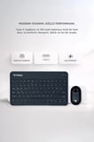 Torima Bluetooth Kablosuz Klavye Mouse Seti TMK08 Siyah Masaüstü Set Ofis Düzeni Çalışma Aracı
