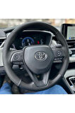 TOYOTA COROLLA 2019-2024 Uyumlu ARACA ÖZEL DİREKSİYON KILIFI (NOKTALI-BENTLEY DERİ)