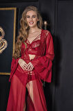 Transparan Bralet String Takım Bordo (brf31632)