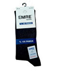 Emre Erkek Dikişsiz Çorap 100% Pamuk - 12 Adet