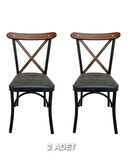 Mutfak Sandalye Cafe Sandalye Salon Sandalye Çapraz Tonet Sandalye- 2 ADET FİYATIDIR