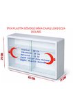 Ecza Dolabı Plastik Gövde Mika Cam Panelli 45 CM Uzunluk 29 Cm Yükseklik 11 Cm Derinlik