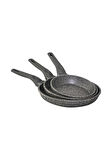 Oms 3255 döküm granit tava seti 20-24-28 cm