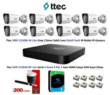 Nif Bilişim Ttec 2mp Mikrofonlu 8 Kameralı 4TB Disk Tak Çalıştır Hazır IP Kamera Seti