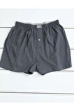 Erkek Siyah 4lü Penye Boxer